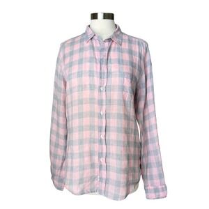 Frank & Eileen Pink and Gray Plaid Button-Down Shirt